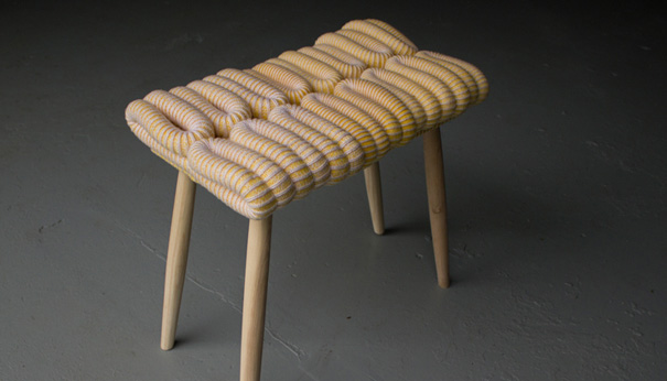Comfy Knit Stools? for Fall by Claire-Anne O’Brien