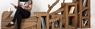 Branch Out with Recyclable Log Bookshelf by Freefold Furniture