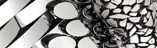 Mirrored Tiles of the Platino Collection by Nemo Tile Company