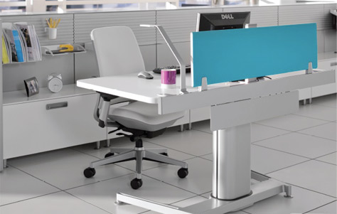 NeoCon Preview: Airtouch Height-Adjustable Desks by Details