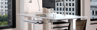 Float: The New Height-Adjustable Desk by Humanscale