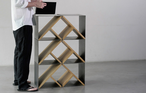 A Very Savvy Steel Stool by Noon Studio