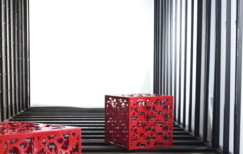 Praising Laser-Cut Design: Foley Cube Bench by Modloft