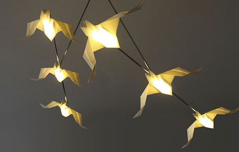 At Salone 2012: Origami’s Hunter Lamps by Si Studio