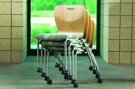 Brooke, the Stackable and Mobile Chair by Grand Rapids Chair