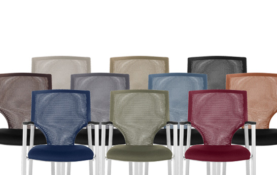 mesh, chair, upholstered seat, Zooey Chu, Zooey chair, Global, office chair, contract seating, desk chair,
