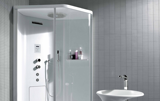 chromatherapy, shower, Kos, Loop, multifunctional shower, bathroom, compact shower, Ludovica + Roberto Palomba, Italian design