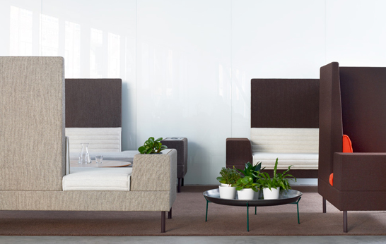 Smallroom, Ineke Hans, Offect, sofa, privacy sofa, green, office plant life, seating system, contract