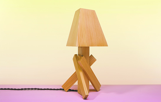 lighting, table lamp, wooden lamp, pine, Shanty lamp, Paul Loebach, Areaware,