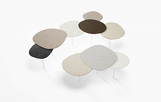 Table Installations by Nendo for Caesarstone