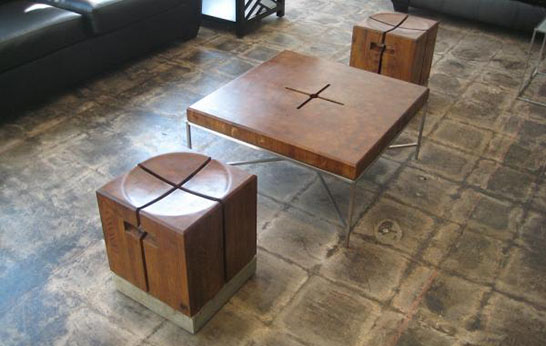 top ten, Reclaimed Wood Furniture, ReCubed Stool, Acronym Designs