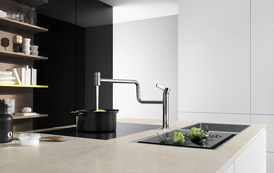 faucet, rotating faucet, extendable faucet, Dornbracht, Pivot, kitchen,
