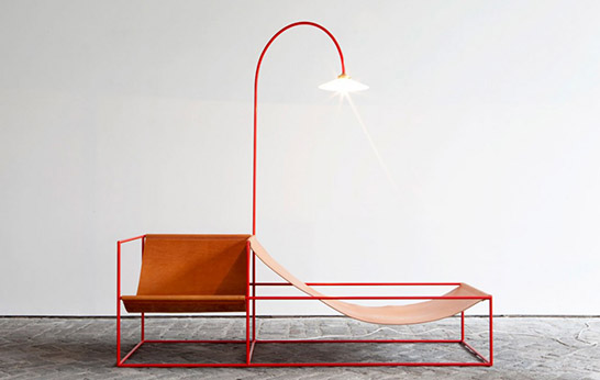 Duo Seat and Lamp by Muller Van Severen