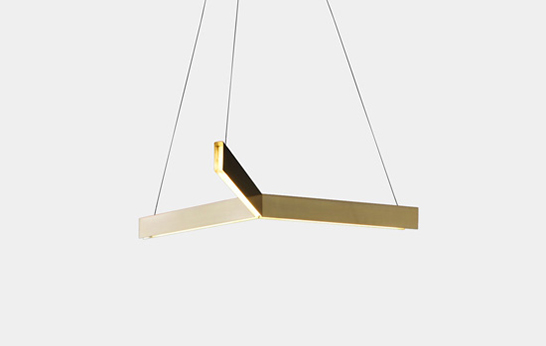 Tri Pendant, Resident Studio, brass, LED, New Zealand design,