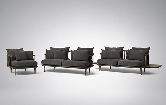 & Tradition, Fly Lounge Series, Space Copenhagen, sofa seating, armchair, upholstery, Danish design,