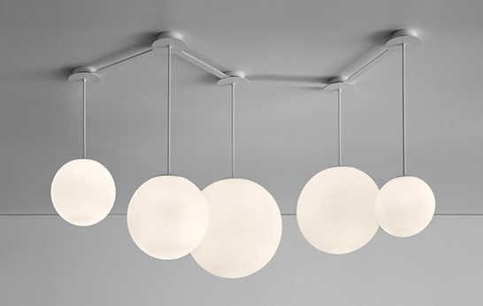 lighting, lamps, Multiball, Roberto Paoli, Modoluce, pendant lamp, flexible lighting,