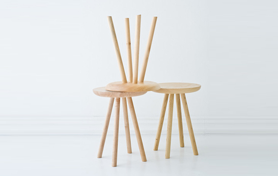Maru stool by Leif.designpark for Camome Built by Daniel