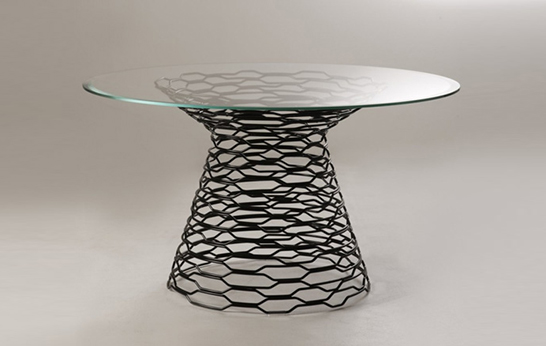 Capo d’Opera, table, Tron, Marc Sadler, steel, glass, wood, Interior Innovation Award 2014, Imm Cologne 2014,