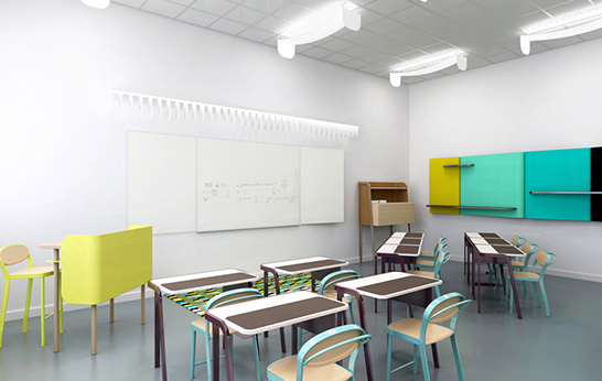 In Situ, Studio BrichetZiegler, education, furniture, school furniture, chairs, desks, seating, storage, classroom design,