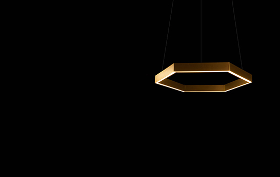 Hex 750 Brass pendant lamp by Resident Studio