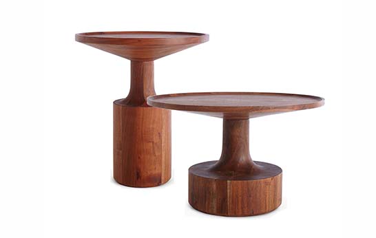 side table, coffee table, occasional table, Blu Dot, Turn Table, Hospitality, acacia wood,