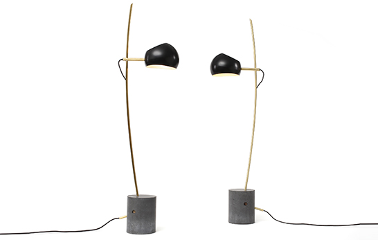 David Weeks, Fenta Lighting Collection, limited edition, leather, 1999, Semana chair, concrete,