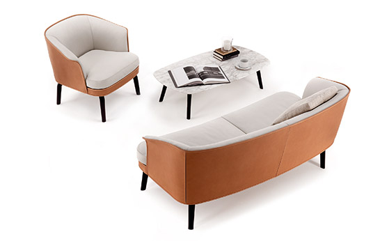 Poltrona Frau Previews New Nivola armchair and sofa by Roberto Lazzeroni