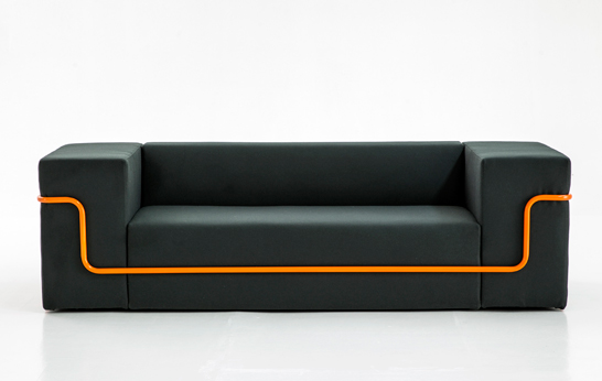Conduit Sofa and Double Table by Jörg Schellmann for Moroso