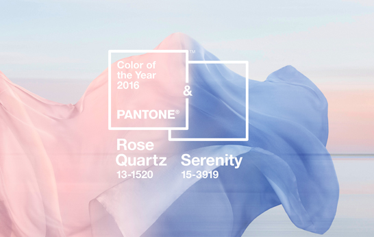 color, Pantone, 2016, Rose Quartz, Serenity, trend,
