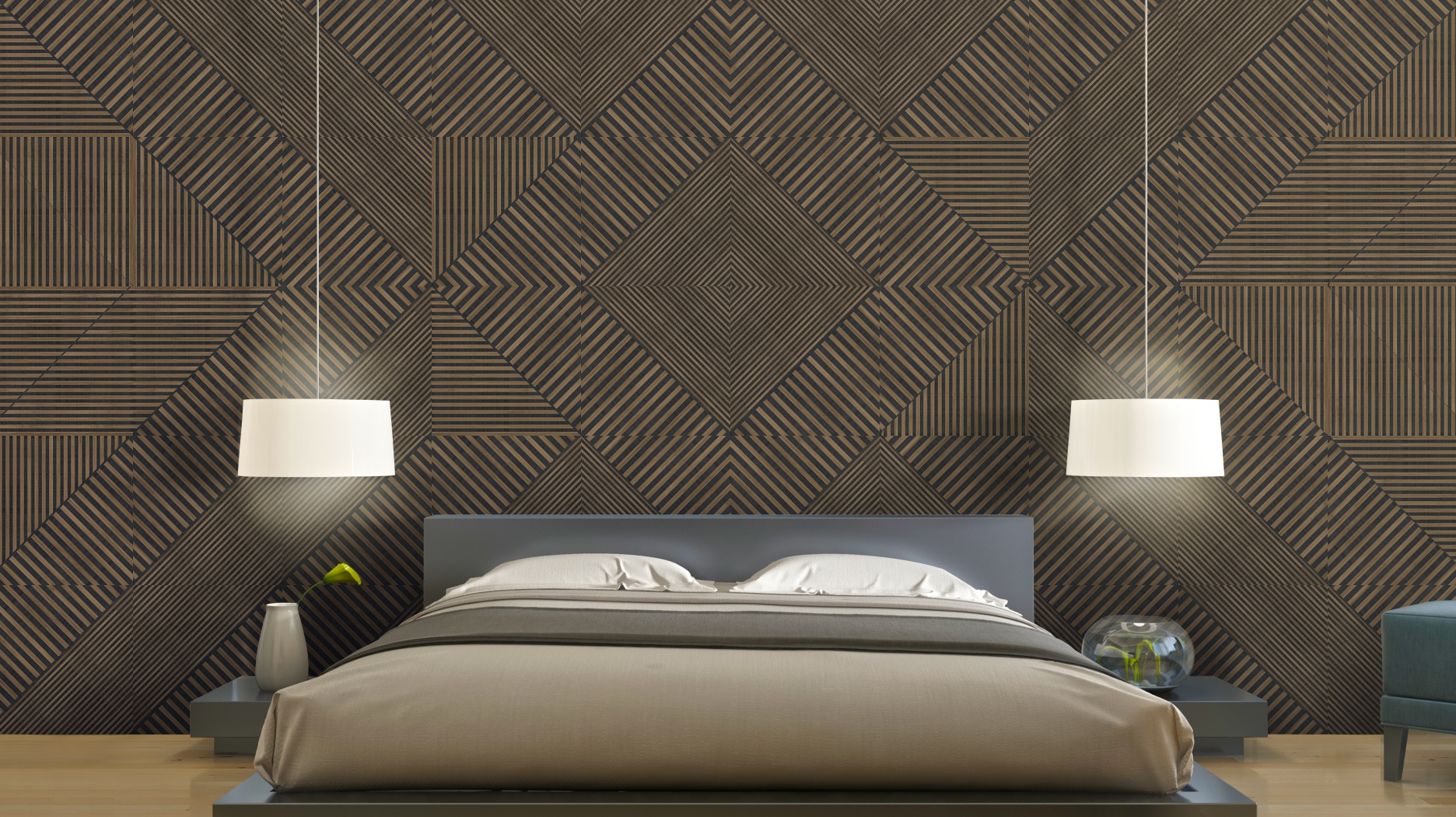 Plyboo Fractal Wall Panels from Smith & Fong
