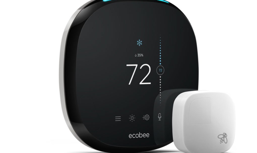 ecobee smart thermostat close up view