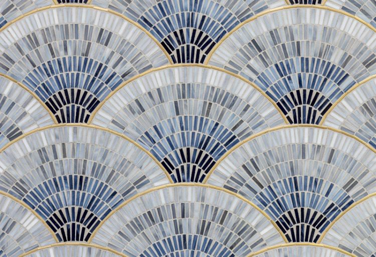 Fan Club Glass Mosaics Blue Ombre