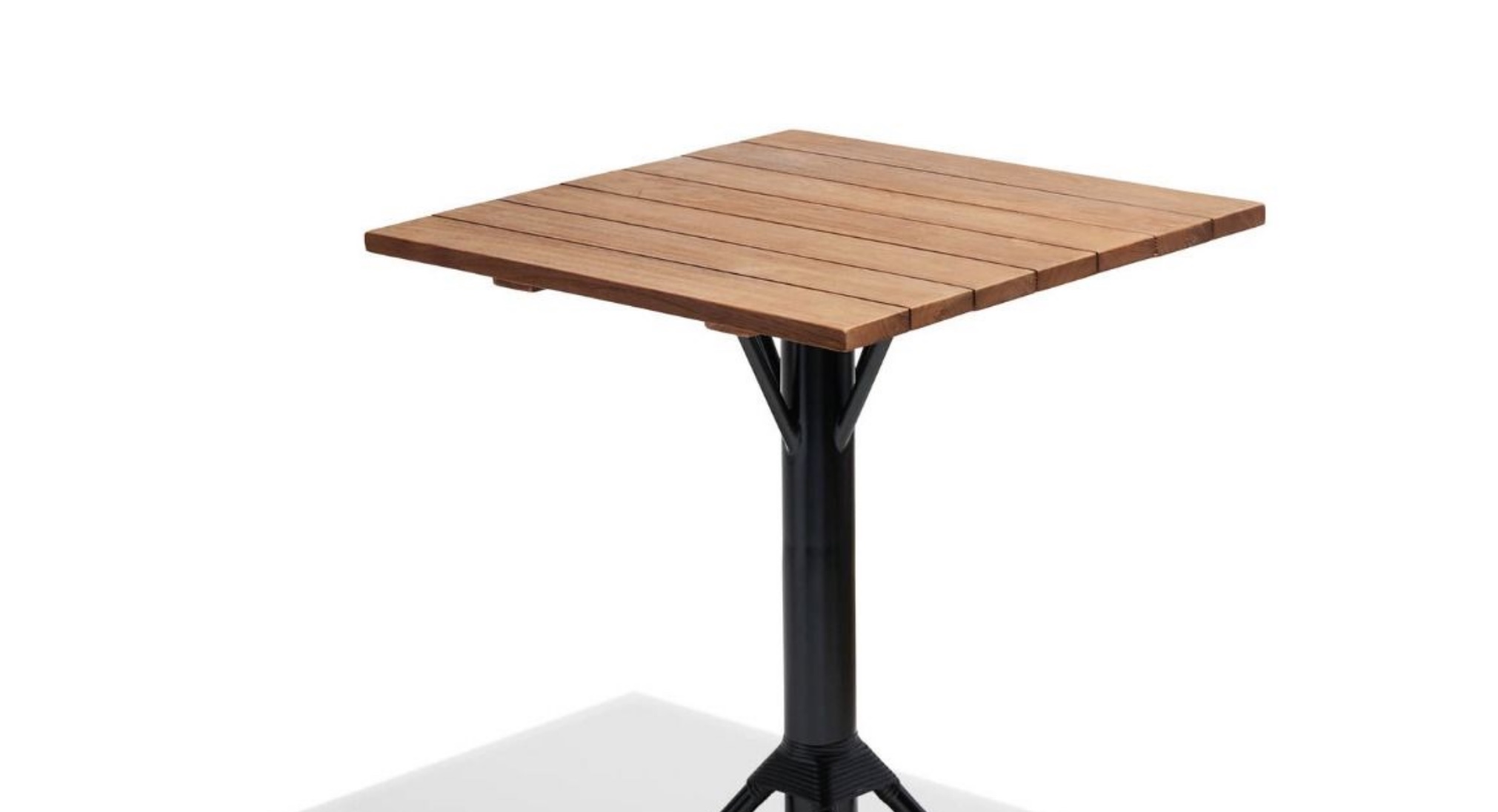 Monaco Collection by Industry West Table Wood Top black painted steel base