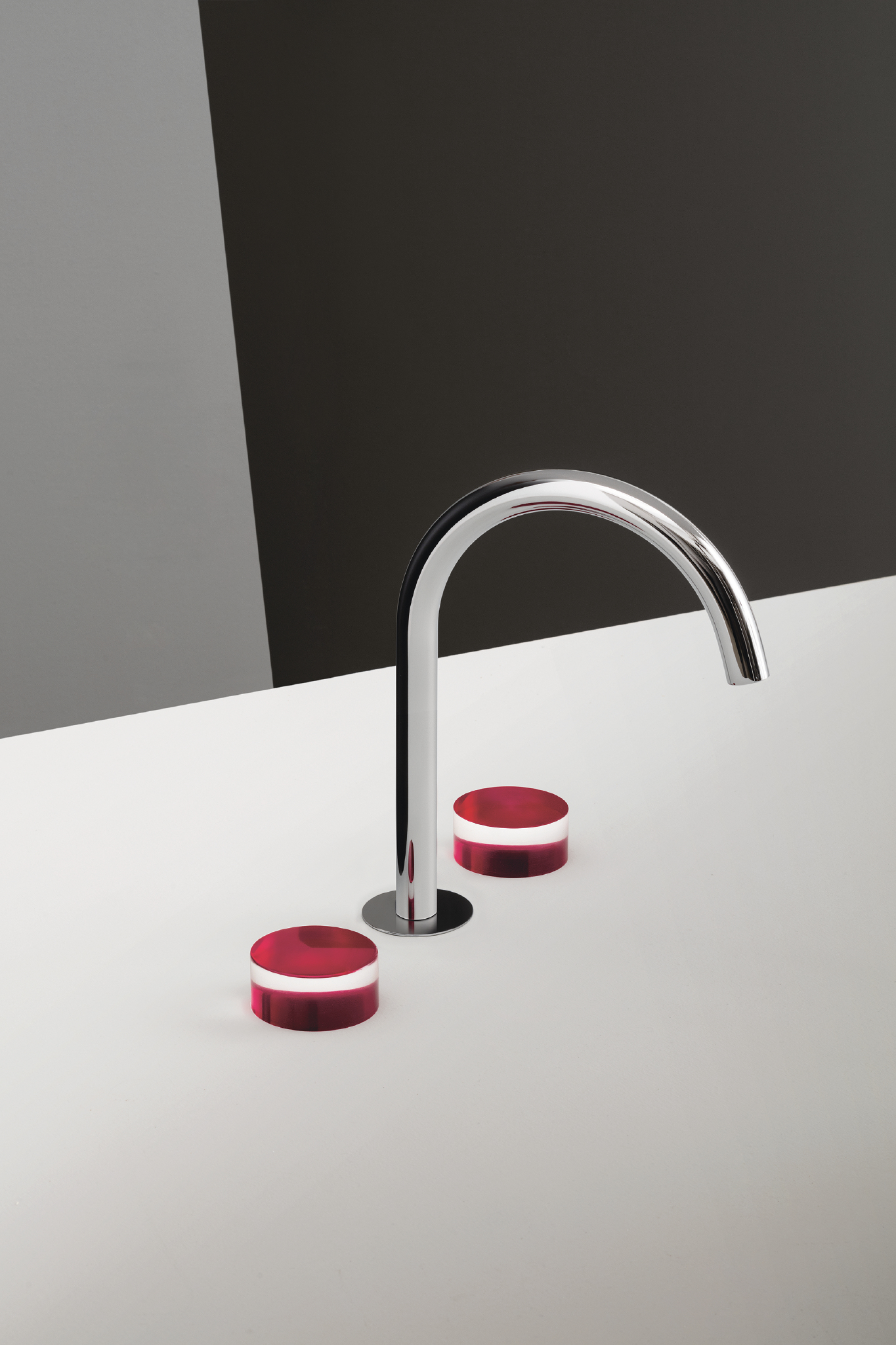 Fantini's Nice Faucet Handle with fitting, red