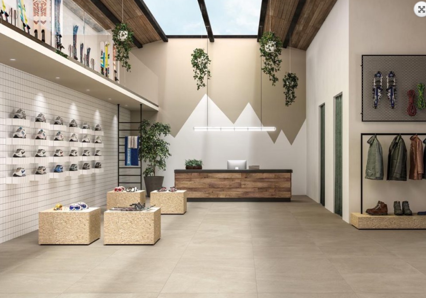 Blustyle's Yosemite Collection of tiles in shoe store