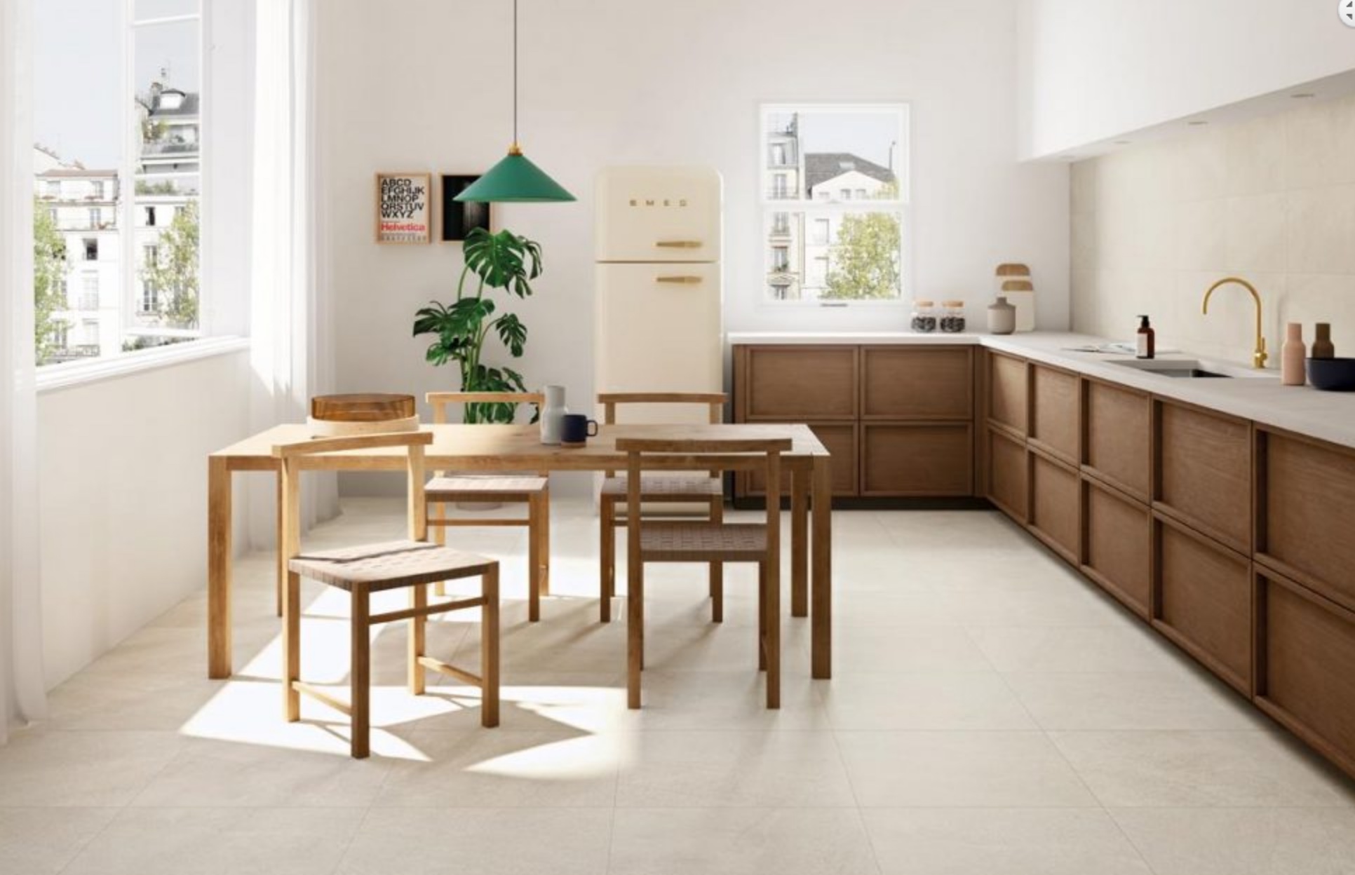 Blustyle's Yosemite Collection of porcelain tiles in kitchen