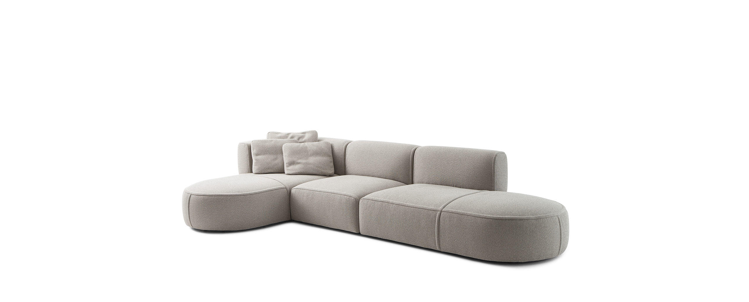 designer modern ground sofa against white background