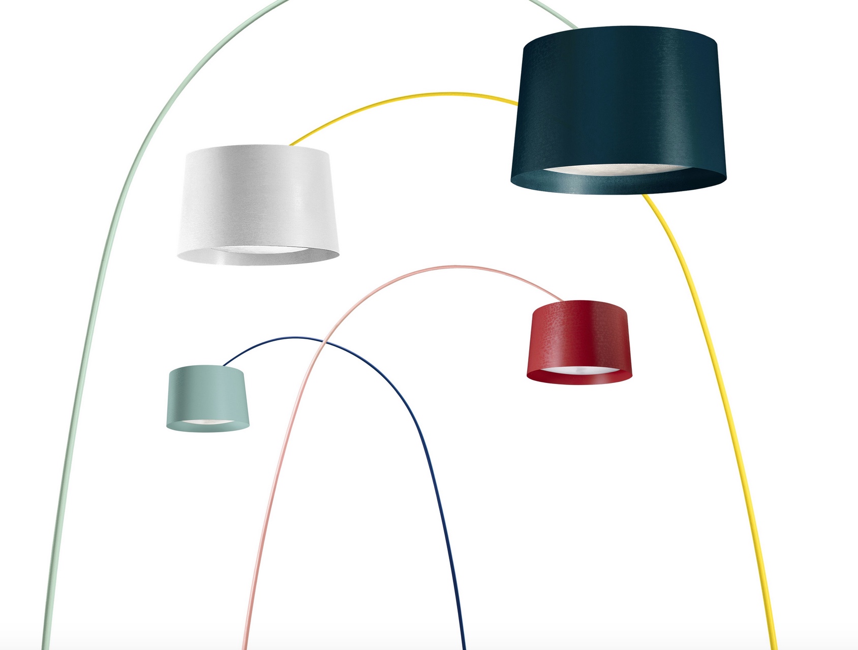Foscarini Be/Colour collection Twiggy lamp in four different colors