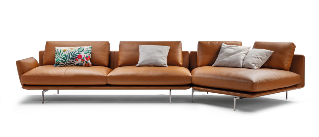 Poltrona Frau Get Back Sofa with modular loveseat addition