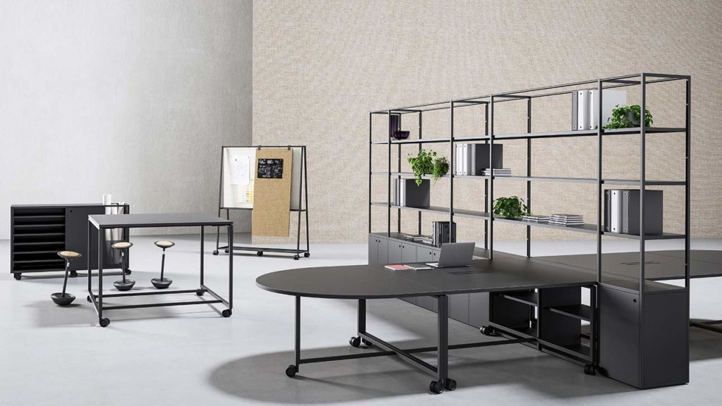 Atelier Collaborative Furniture Solution all pieces in open office
