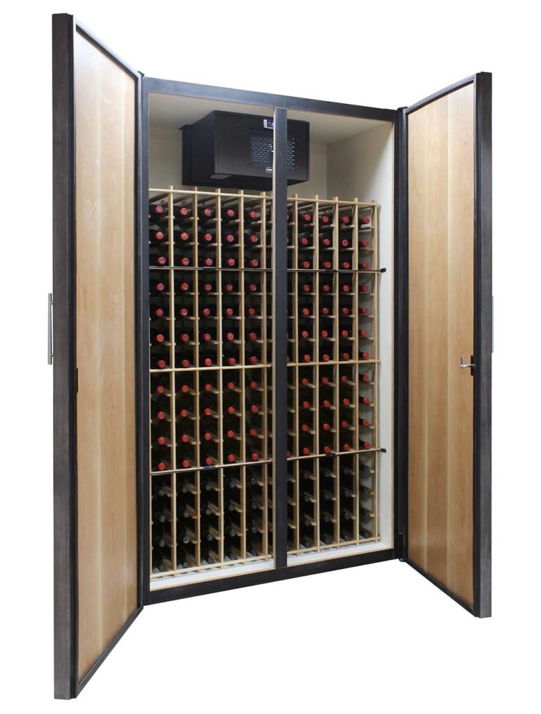 Vinotemp Wine Vault doors open 