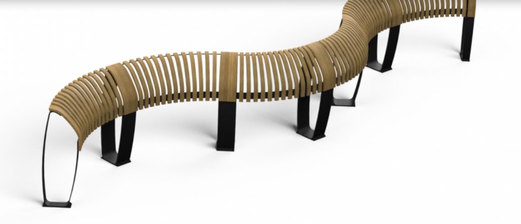 Green Furniture Concept Perch with slight curve close view