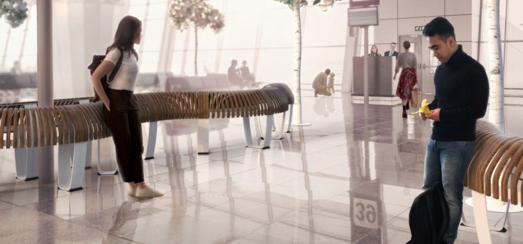 Green Furniture Concept Perch in airport