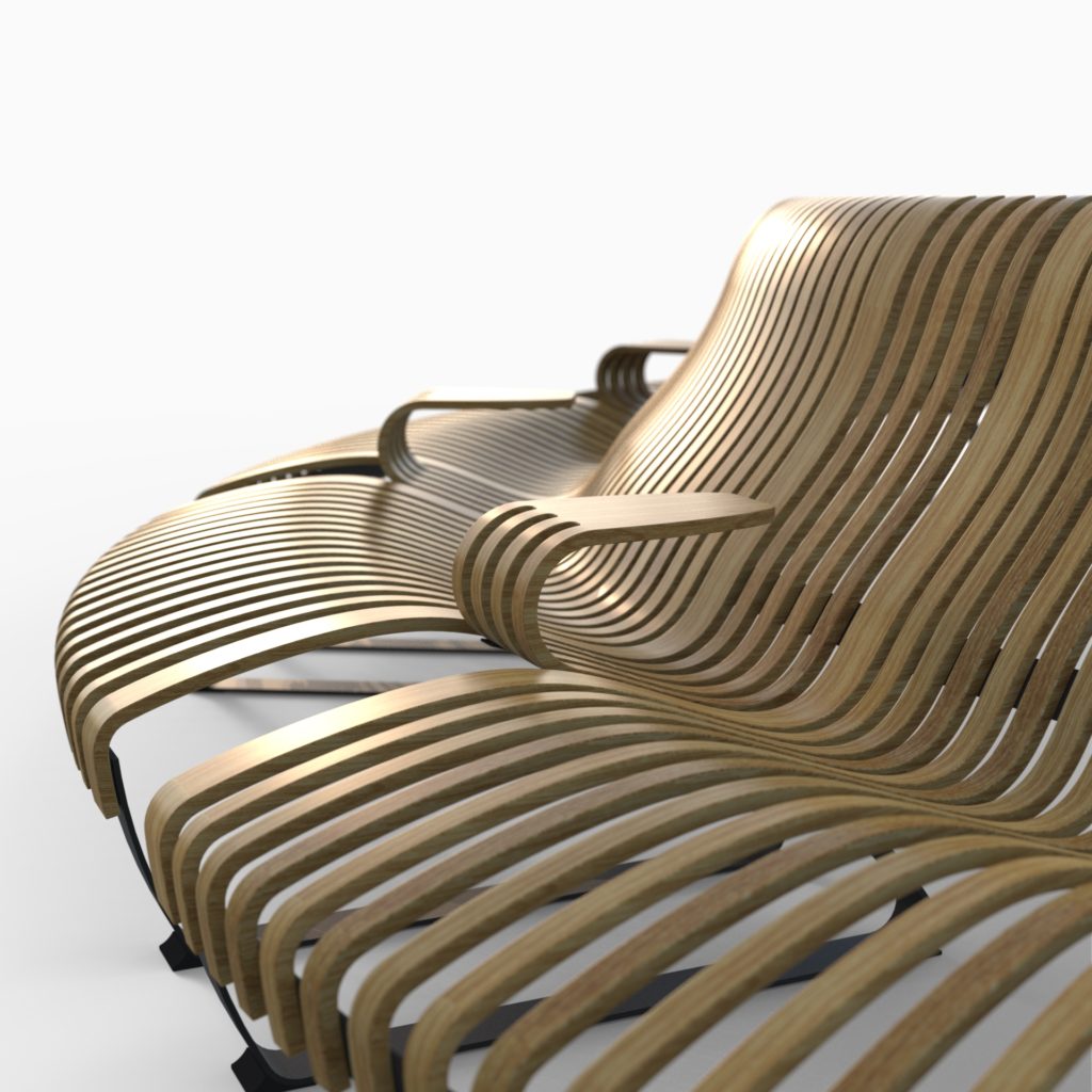 Green Furniture Concept Recliner with armrest detail