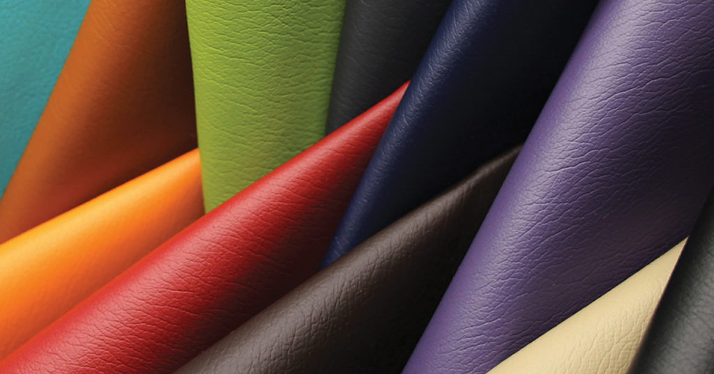Ultrafabrics Ultra-Leather textiles close up in many colors