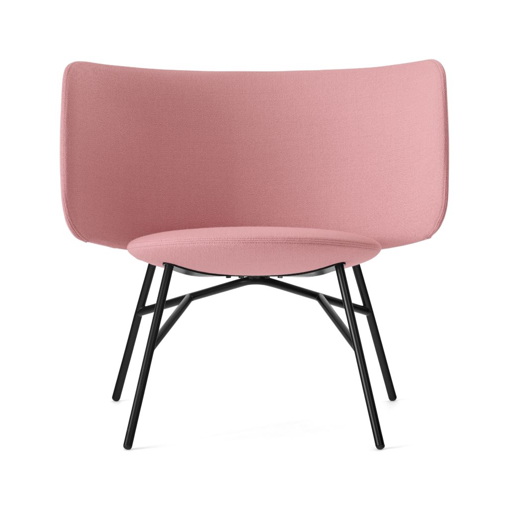 Hightower Stella Chair pink front view on white background