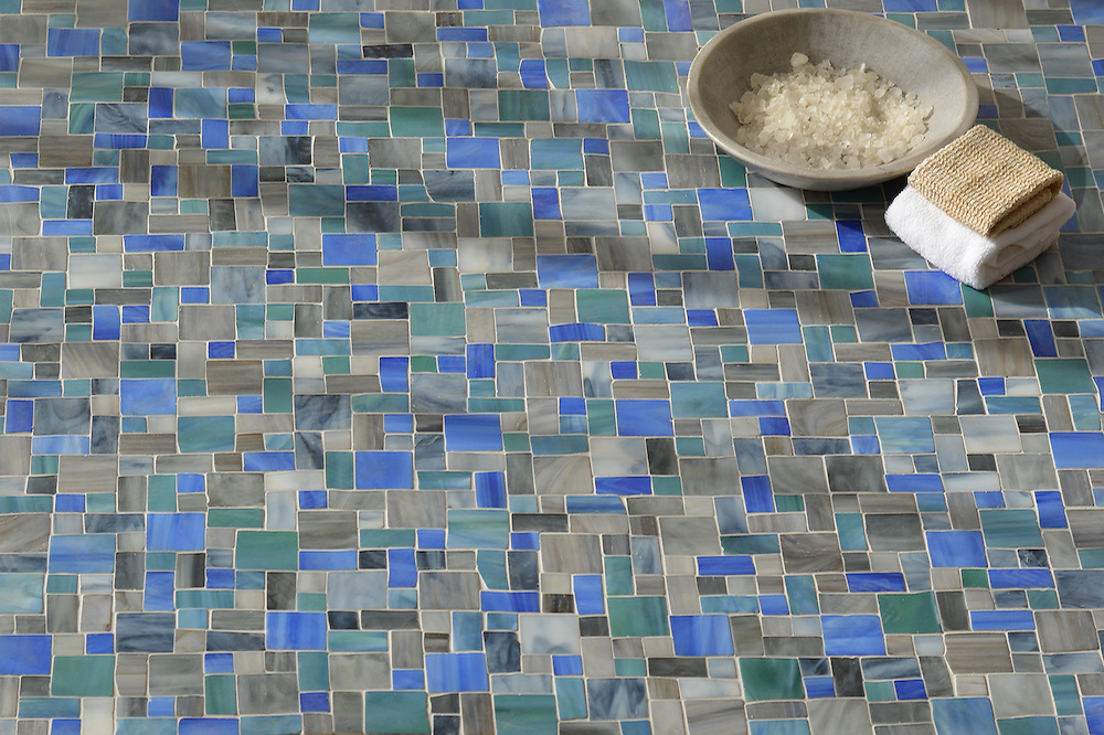 Blue Sea Glass Collection from New Ravenna Mosaics