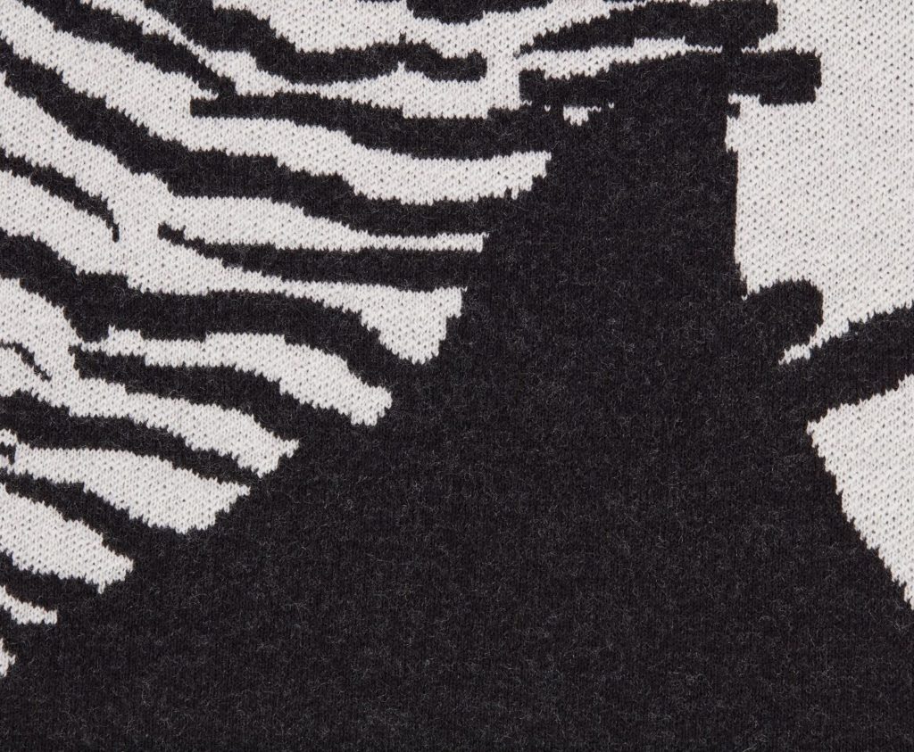 Tom Dixon Textiles Edit Dash black and white throw detail 