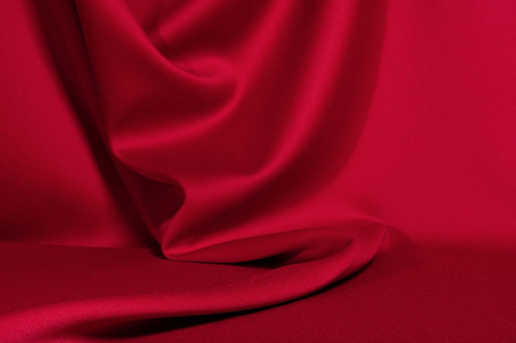 Unika Vaev Handsome fabric cherry red gently draped