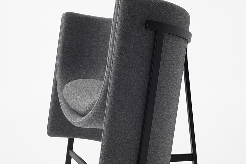 Nendo Kite side view shallow chair